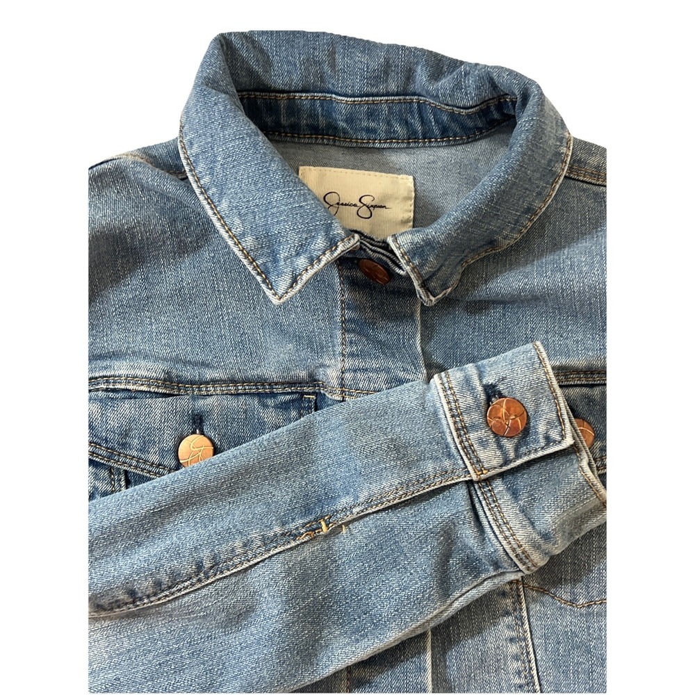 Denim Jean Jacket Light Wash Jessica Simpson Girls Blue Sz XS, Xtra Small